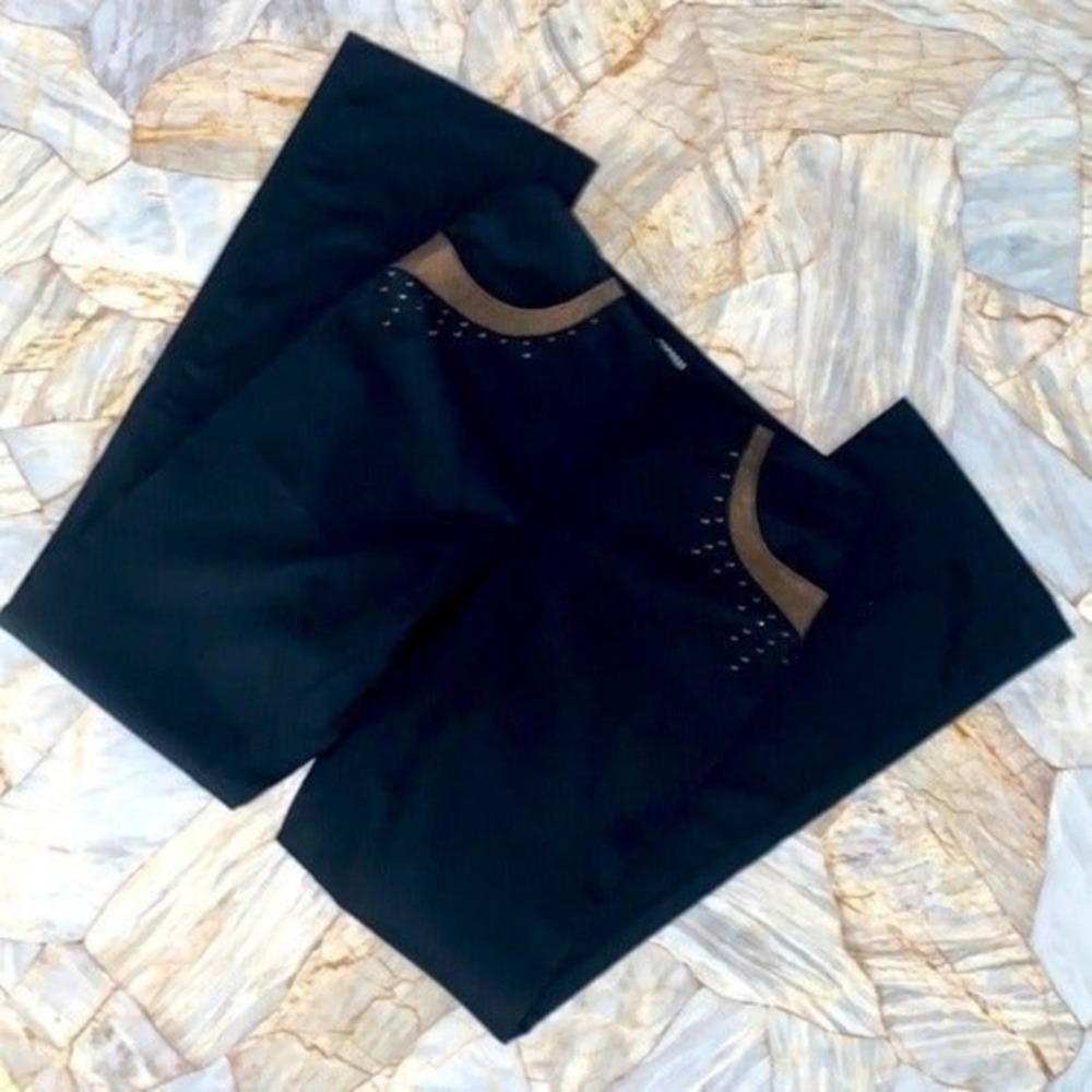 EXPRESS Mid Rise Dress Pants Black 1/2 - Picture 4 of 11